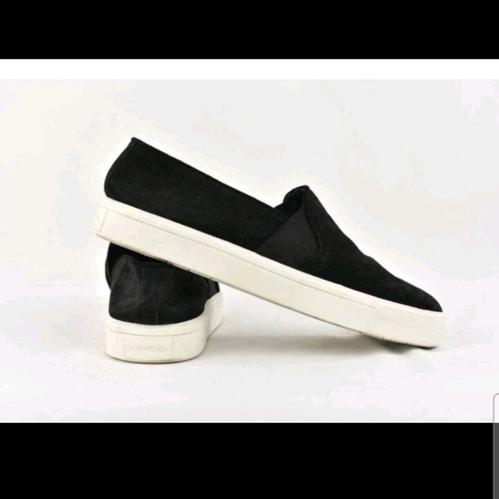 Vince Womens Black Suede Warren Slip On Minimalist Designer Sneaker 8